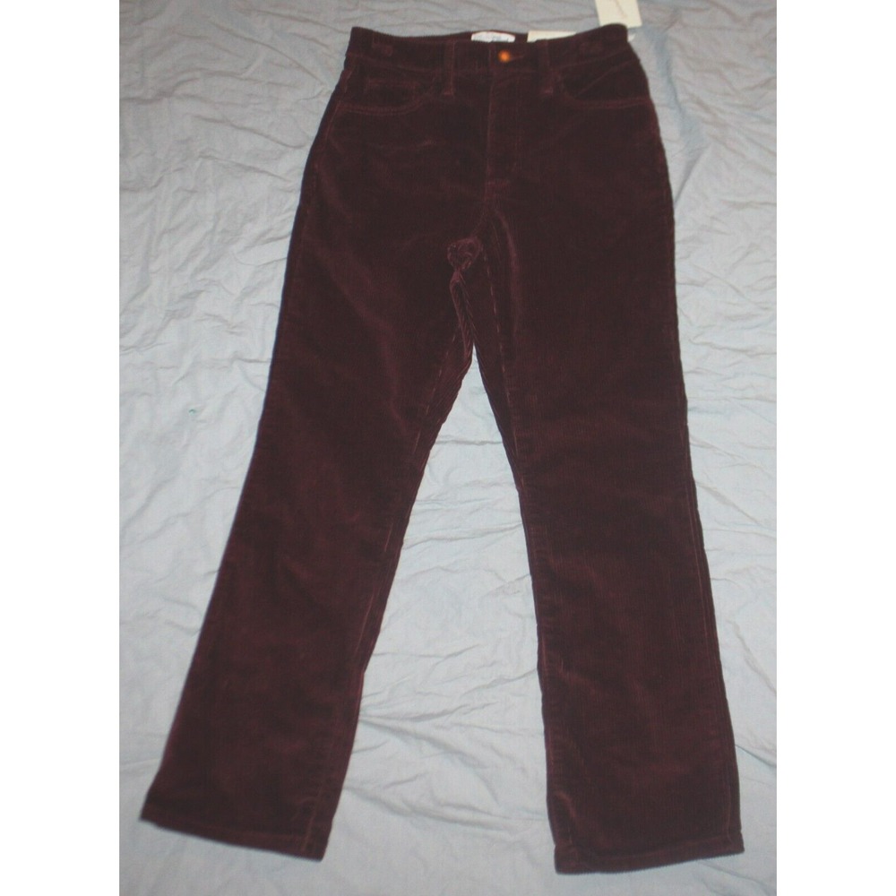 Women's High-Rise Corduroy Bootcut Jeans - Universal Thread Burgundy size 2